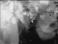 B/W 1917 Kerensky men taking off hats + smiling at camera / Russia / documentary Stock Footage