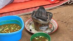 Thai Local Massage by using foot Stock Footage