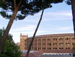 WS View of Plaza de Toros / Marid, Spain Stock Footage