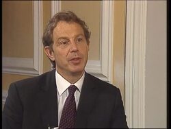 UK - Blair interviewed at EU summit News Clip