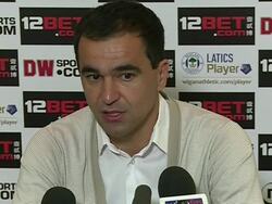 Wigan boss on Spurs and Hargreaves return Stock Footage