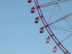 CU Ferris wheel / Kasai, Chiba, Japan Stock Footage