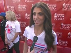 INTERVIEW - Samantha Harris on why it was important for her to attend at 21st Annual EIF Revlon Run Walk For Women Stock Footage