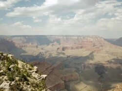 WS T/L View of clouds moving over grand canyon from shoshoni point / Grand Canyon National Park, Arizona, United States  Stock Footage