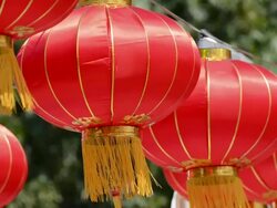 Paper Lanterns in Chinese New Year Stock Footage