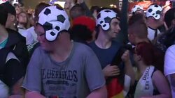 CLEAN : World Cup: German fans celebrate sixth and seven goals News Clip