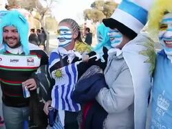 Fans of Uruguay Stock Footage