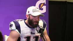 Julian Edelman gets emotional about his father after Super Bowl win, Boston.com Stock Footage