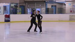 British Pairs Figure Skaters Training at Ice Rink News Clip