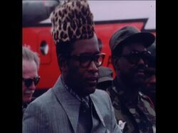 SYND 25 4 77 PRESIDENT MOBUTU VISITS TROOPS FIGHTING INSURGENTS IN KOLWEZI News Clip