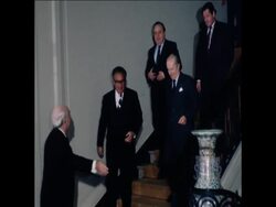 SYND 9 12 76 KISSINGER AT BRITISH EMBASSY DURING NATO MEETING News Clip