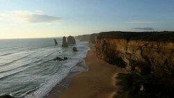 Twelve Apostles sea rocks, Australia Stock Footage