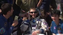 Tim Peake Taken Out of Soyuz Capsule News Clip