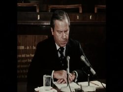 SYND 7 8 74 REPUBLICAN HOUSE OF REPRESENTATIVES LEADER WILL VOTE TO IMPEACH NIXON News Clip