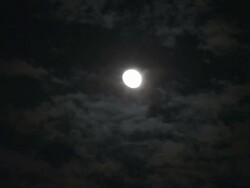 MS T/L Shot of clouds and moon / Texas, United States Stock Footage