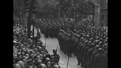 Military parade in Vichy during World War II News Clip
