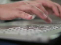 Business woman typing keyboard Stock Footage