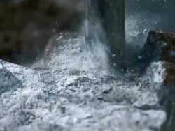 Jackhammer Breaking Up Rock (Super Slow Motion) Stock Footage