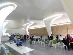 Opening Of The New Serpentine Sackler Gallery Designed By Zaha Hadid Stock Footage