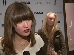INTERVIEW: Rose Byrne on liking Jane Eyre, excited to see the film. at the 'Jane Eyre' New York Premiere - Arrivals at New York NY. Stock Footage