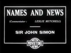 Sir John Simon. News Clip