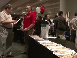 Putting America Back to Work! Job Fair Stock Footage