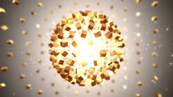 Globe Gold Background. Loopable Stock Footage