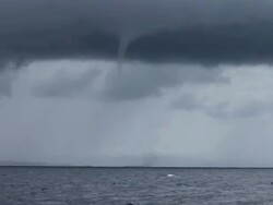 HD: Waterspout in Croatia Stock Footage