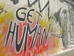 Berlin Wall, Grafitti, Murals, ZO Stock Footage