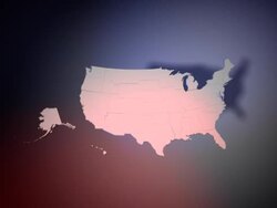 Puzzle assembly of US map  (w/alpha) Stock Footage