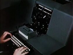 1950s computer process punch cards Stock Footage