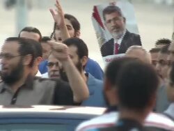 Pro Muslim brotherhood supporters on streets News Clip