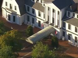 MS AERIAL View of holly inn hotel / North Carolina, United States Stock Footage