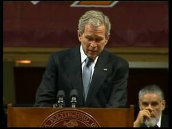 WRAP Bush speaking at Virginia Tech ADDS more of speech, candlelit vigil News Clip