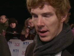 INTERVIEW Benedict Cumberbatch on being nominated, Sherlock Holmes, Frankenstein and more at the National Television Awards (NTAs) at London England. (Footage by WireImage Video/GettyImages) Stock Footage