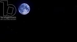 Static shot of the moon in the night sky Stock Footage