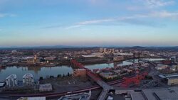 Aerial Oregon Portland Stock Footage