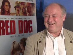 INTERVIEW: Louis de Bernieres on dog acting at Red Dog Interviews on February 20, 2012 in London, England (Foootage by Getty/Wire) Stock Footage