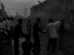 Korean War - Bomb Damage, Refugees Stock Footage