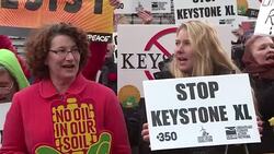 VOICED : Indigenas jovenes y ambientalistas protestan contra Trump News Clip