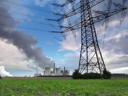 CRANE UP: Electricity Stock Footage