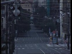 WRAP Receding floodwaters at dawn plus earlier night scenes News Clip