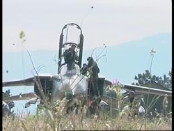 ITALY: CORSICA: KOSOVO: TORNADO BOMBERS ARRIVE FROM GERMANY News Clip