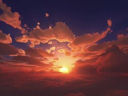 Sunrise above the clouds Stock Footage