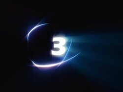 Countdown number 3 - loopable Stock Footage