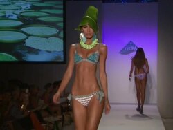 Models walk the runway at Xtra Life Lycra Brand Stock Footage