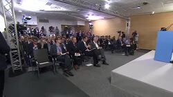 David Cameron NATO Summit Speech Cutaways and Departure News Clip