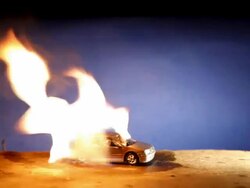 Burning car Stock Footage