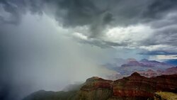 Grand Canyon on a stormy day Stock Footage