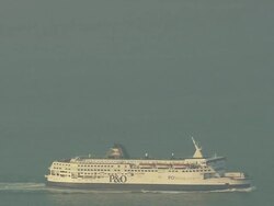 Cap Blanc Nez And Ships In Channel At Sunset Stock Footage